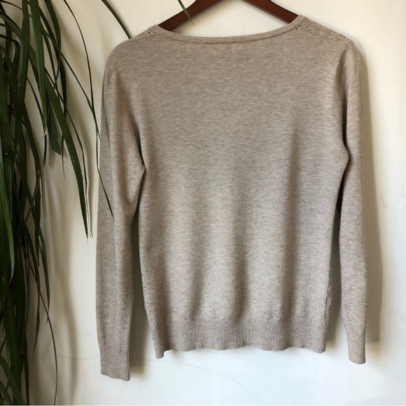 Xmyiteli Women's Cream Knit  Cardigan Cashmere Blend Button Down Casual Size S/M - Picture 5 of 12